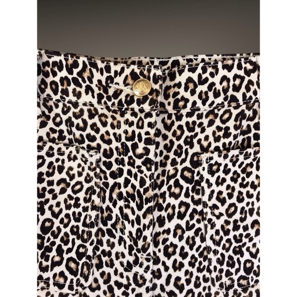 NWOT J.CREW $148 High-rise kickout jean sailor pockets leopard print SZ 27 - Picture 3 of 7